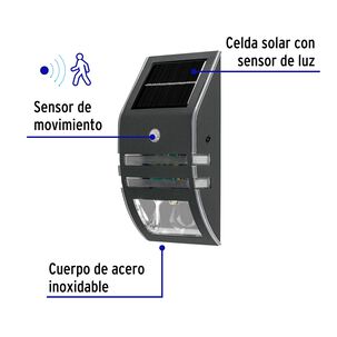 Foco Solar Led Con Sensor De Luz Y Movimiento 22lm Volteck